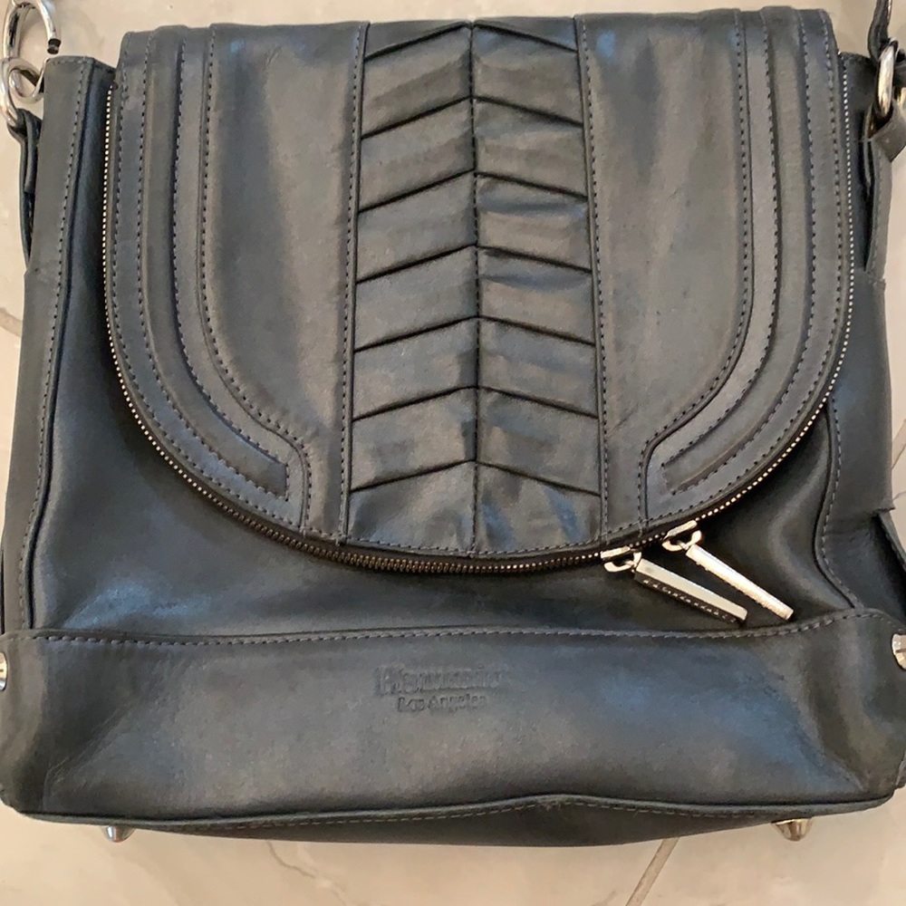 Hammitt Los Angles Grey Leather Crossbody Purse